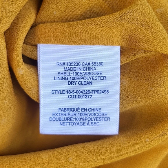 Joie Korina Star Printed Long Sleeve Blouse Women's Small Yellow As Seen On - Picture 10 of 11